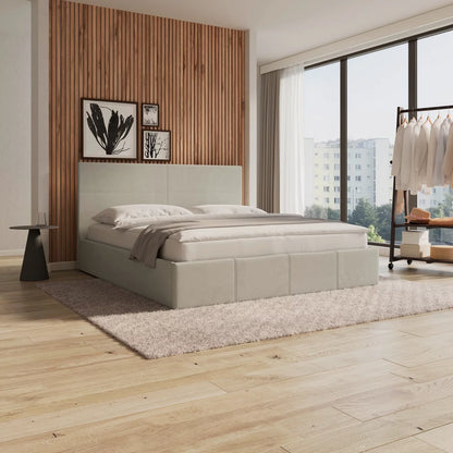 Čalúnená posteľ YARA 180x200 cm, svetlosivá