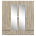 Armoire 4 porte(s) battante 4 tiroir(s) POP coloris Chêne Kronberg largeur 172 cm