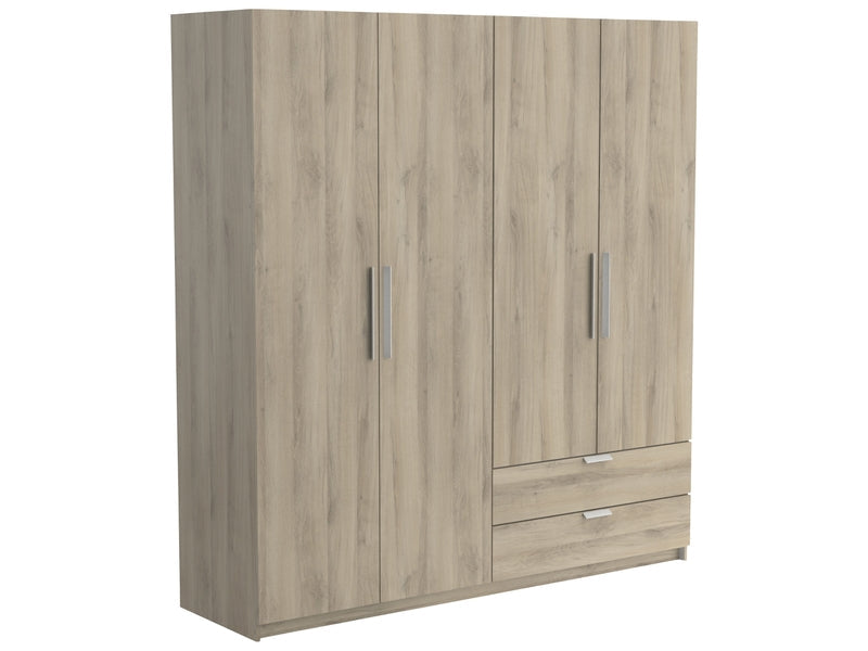 Armoire 4 porte(s) battante 2 tiroir(s) GLORY 2 coloris Chêne kronberg largeur 178.1 cm