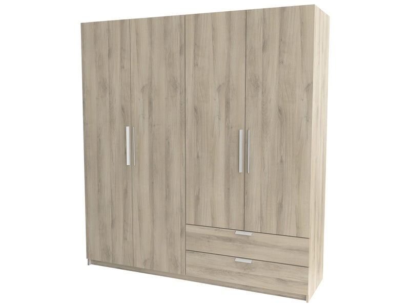Armoire 4 porte(s) battante 2 tiroir(s) GLORY 2 coloris Chêne kronberg largeur 178.1 cm