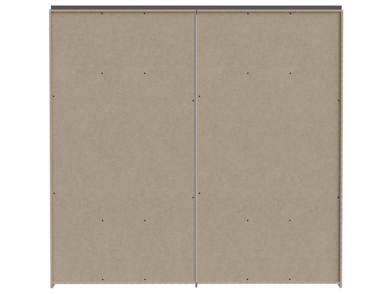 Armoire 2 porte(s) coulissante 0 tiroir(s) PEMBURY coloris Chêne / Anthracite largeur 231 cm