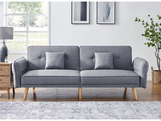 Rozkladacia pohovka clic-clac na príležitostné spanie DECO IN PARIS sivá