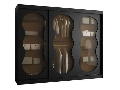 Armoire coloris noir largeur 250 cm