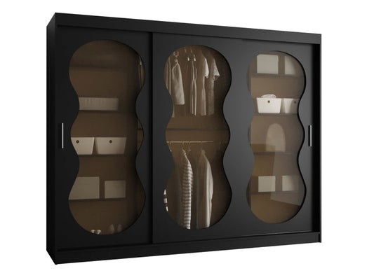 Armoire coloris noir largeur 250 cm