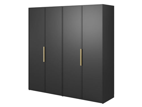 Armoire 4 porte(s) 0 tiroir(s) SELSEY FRAME coloris noir largeur 200 cm