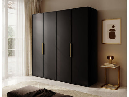 Armoire 4 porte(s) 0 tiroir(s) SELSEY FRAME coloris noir largeur 200 cm